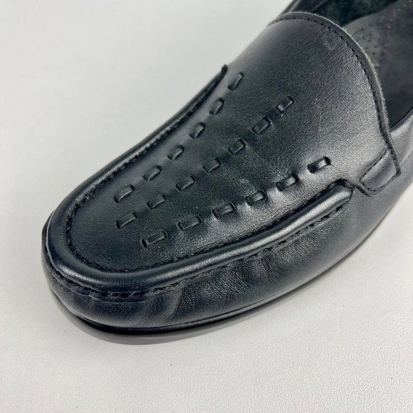 SAS Womens Weave Black Leather Slip On Loafer Comfort Shoes size 8.5S Slim - Picture 9 of 16